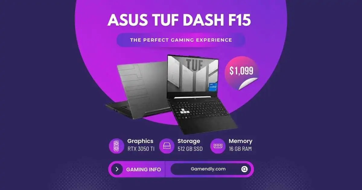 Best affordable gaming laptop in 2023 -ASUS TUF Dash F15  